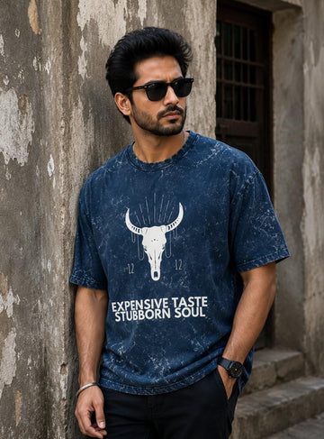 Expensive Taste Stubborn Soul Oversized Acid Wash T-Shirt